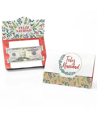 Big Dot of Happiness Feliz Navidad - Holiday Spanish Christmas Party Money & Gift Card Holders - 8 Ct
