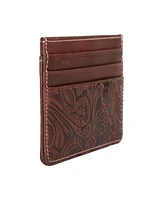 Lucky Brand Men's Western Embossed Leather Card Case