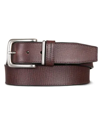 Lucky Brand Men's Leather Jean Belt with Metal and Keeper
