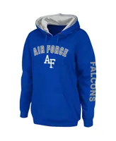 Women's Colosseum Royal Air Force Falcons Loud and Proud Pullover Hoodie