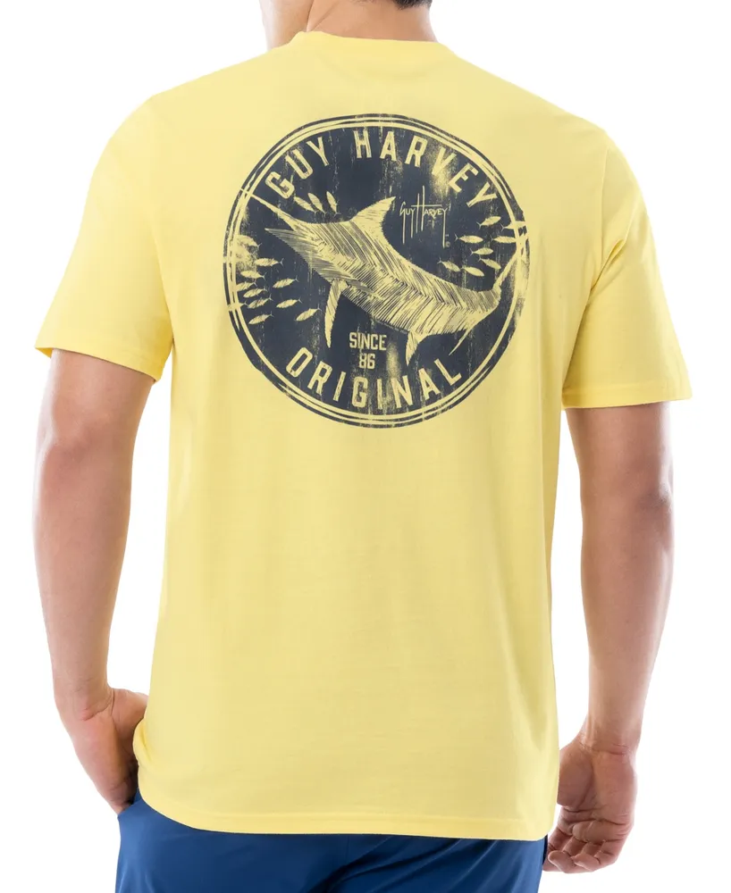 Guy Harvey Men's Short Sleeve Crewneck Graphic Pocket T-Shirt