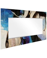 Empire Art Direct 'Motivos' Rectangular On Free Floating Printed Tempered Art Glass Beveled Mirror, 72" x 36"