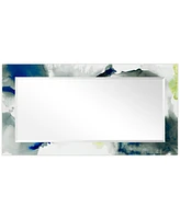 Empire Art Direct 'Ephemeral' Rectangular On Free Floating Printed Tempered Art Glass Beveled Mirror, 54" x 28"