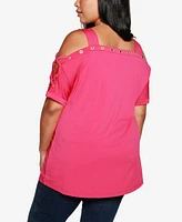 Belldini Plus Cold Shoulder Top