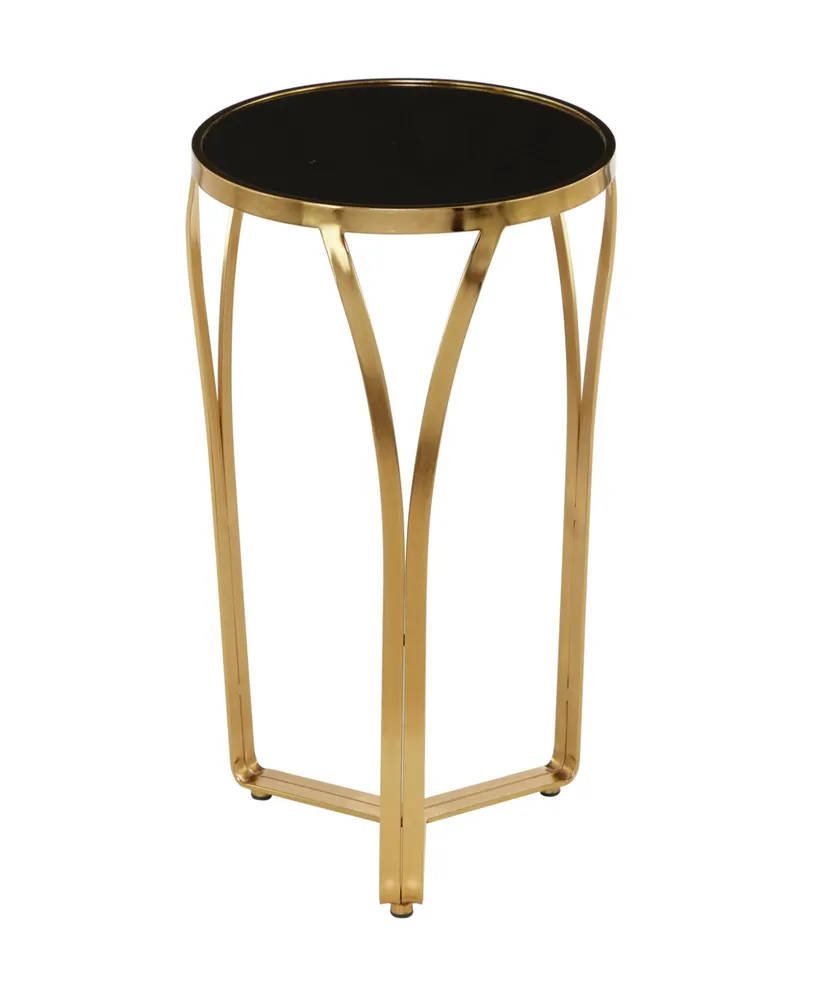 Rosemary Lane Metal Contemporary Accent Table, 16" x 16" x 23" - Gold