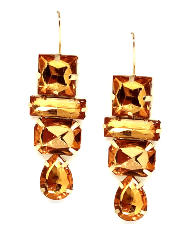 Accessory Concierge Women's Deco Gem Drop Earrings