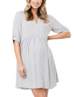 Ripe Maternity Adel Button Through Shirt Dress