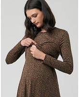 Ripe Maternity Maternity Shae Cross Front Nursing Dress Tan