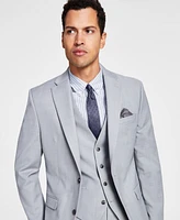 Bar Iii Men's Slim-Fit Wool Sharkskin Suit Jacket, Created for Macy's