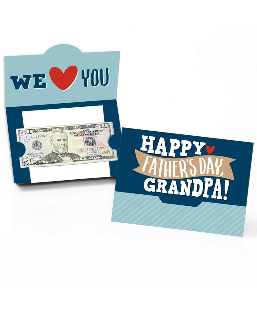 Big Dot Of Happiness Grandpa, Happy Father's Day - We Love Grandfather  Money & Gift Card Holders 8 Ct