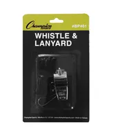 Champion Sports Metal Whistle Lanyard Pack, Set of 6 - Silver