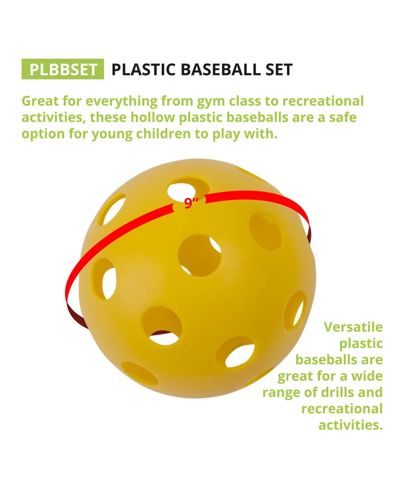 Champion Sports Plastic Baseballs, Set of 18
