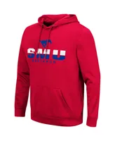 Men's Colosseum Red Smu Mustangs Lantern Pullover Hoodie