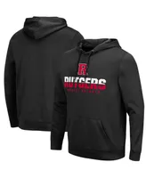 Men's Colosseum Black Rutgers Scarlet Knights Lantern Pullover Hoodie