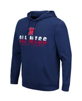 Men's Colosseum Navy Ole Miss Rebels Lantern Pullover Hoodie