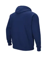 Men's Colosseum Navy Yale Bulldogs Arch and Logo Pullover Hoodie