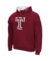 Men's Colosseum Cherry Temple Owls Arch and Logo Pullover Hoodie