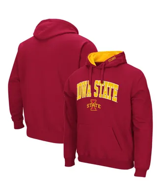 Men's Colosseum Cardinal Iowa State Cyclones Arch & Logo 3.0 Pullover Hoodie