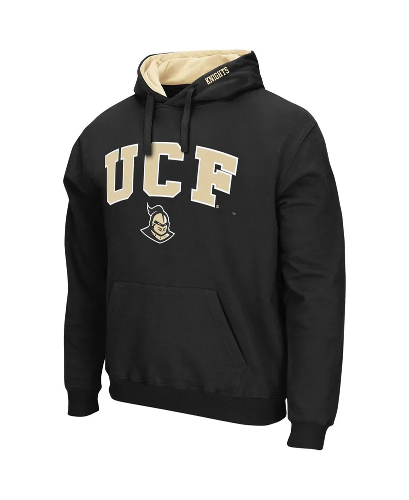 Men's Colosseum Black Ucf Knights Arch and Logo Pullover Hoodie