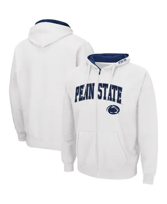 Men's Colosseum White Penn State Nittany Lions Arch and Logo 3.0 Full-Zip Hoodie