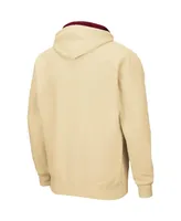 Men's Colosseum Gold Florida State Seminoles Arch and Logo 3.0 Full-Zip Hoodie