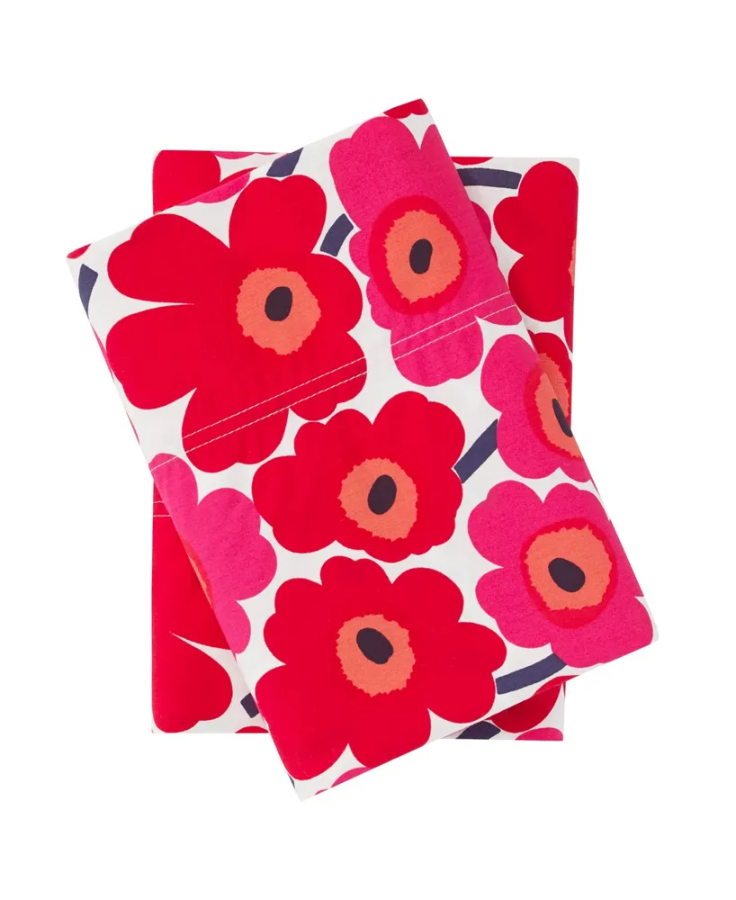 Marimekko Mini Unikko Cotton Percale Pillowcase Pair, Standard