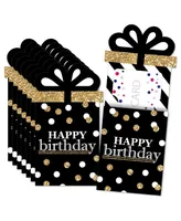 Big Dot of Happiness Adult Happy Birthday - Gold - Money & Nifty Gifty Card Holders - Set of 8