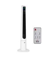 Homcom Freestanding Swivel 3-Mode Tower Cooling Fan, Auto Off w Remote, White