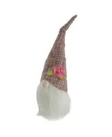 Plaid Spring Gnome Head Table Top Decor, 20"