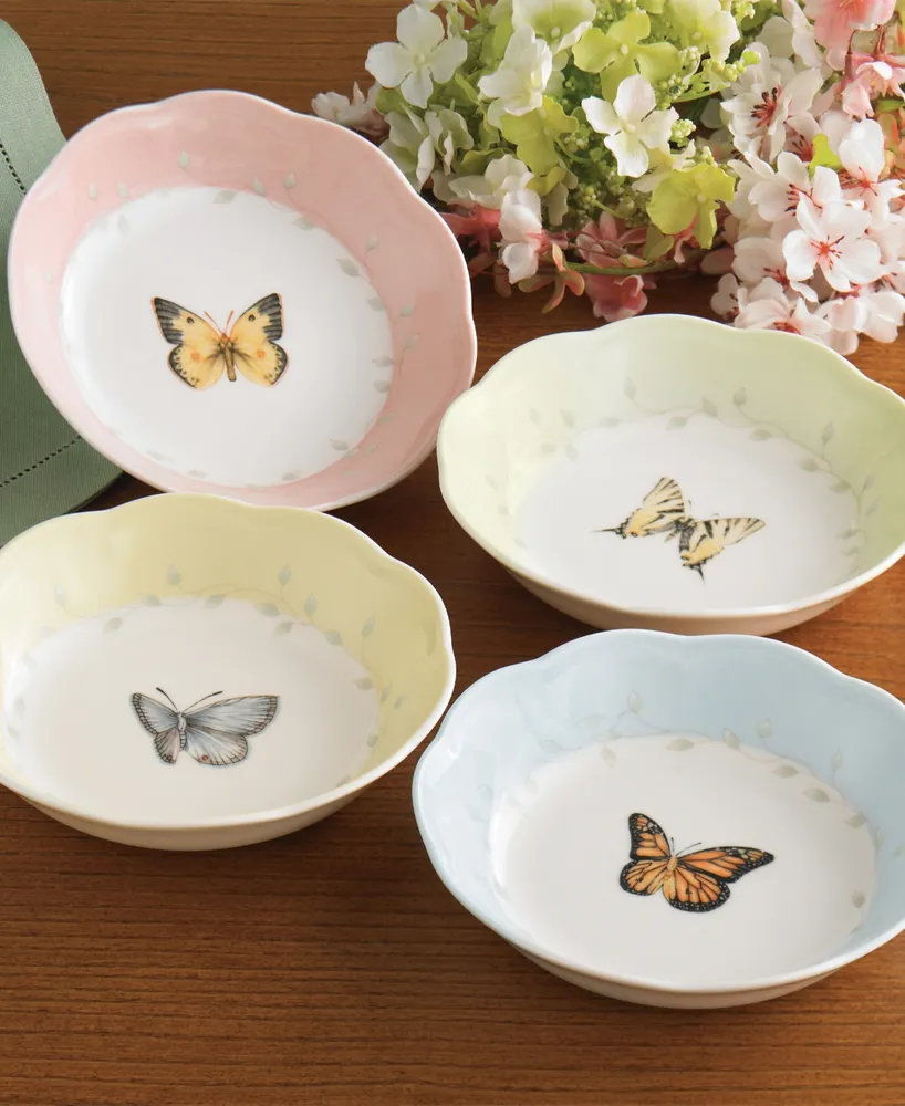 Lenox Butterfly Meadow Porcelain Fruit Dishes, Set of 4
