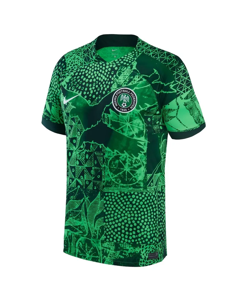 Men's Nike Green Nigeria National Team 2022/23 Home Breathe Stadium Replica Blank Jersey