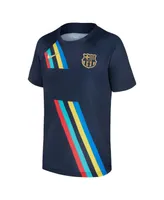 Big Boys Nike Navy Barcelona 2022 Pre-Match Raglan Performance Top