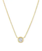 Diamond Bezel 18" Pendant Necklace (1/20 ct. t.w.) in 10k Gold
