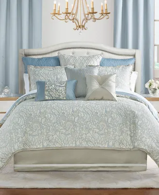 Waterford Springdale Paisley Reversible 6 Piece Comforter Set, Queen