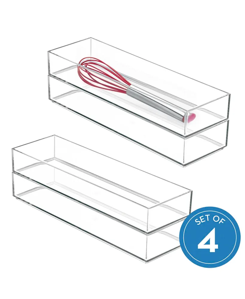 iDesign Clarity Drawer Organizer, Set of 4