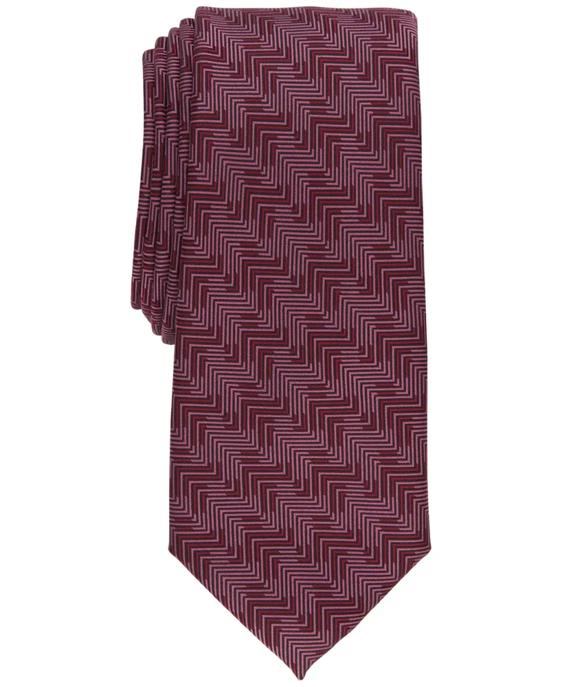 Alfani Men's Crest Geometric-Print Slim Tie, Created for Macy's