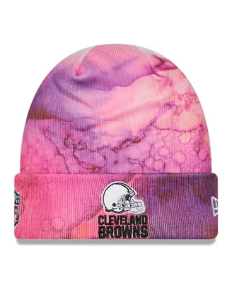 Men's New Era Pink Cleveland Browns 2022 Nfl Crucial Catch Knit Hat