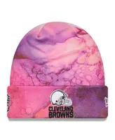 Men's New Era Pink Cleveland Browns 2022 Nfl Crucial Catch Knit Hat
