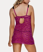 Jezebel Women's Rachel Lace Chemise 2 Piece Lingerie Set