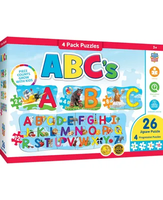 Masterpieces Abc's - Educational 4-Pack Jigsaw Puzzles for Kids