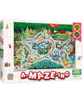 Masterpieces A-Maze-ing Snow Globe Wonderland 200 Piece Jigsaw Puzzle