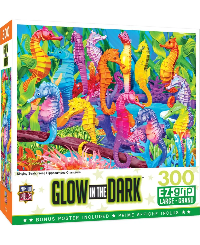 Masterpieces Glow in the Dark - Singing Seahorses 300 Piece Ez Grip Puzzle