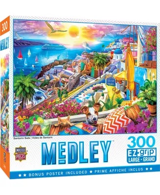 Masterpieces Medley - Santorini Sails 300 Piece Ez Grip Jigsaw Puzzle
