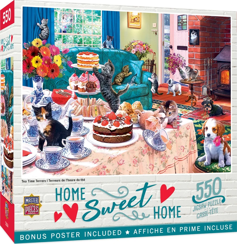 Masterpieces Home Sweet Home Tea Time Terrors 500 Piece Jigsaw Puzzle