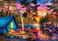 Masterpieces Time Away Fishing the Highlands 1000 Piece Jigsaw Puzzle