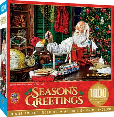 Masterpieces Season's Greetings - Santa's Workshop 1000 Piece Puzzle