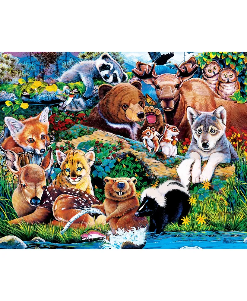 Masterpieces World of Animals 4-Pack 100 Piece Jigsaw Puzzles