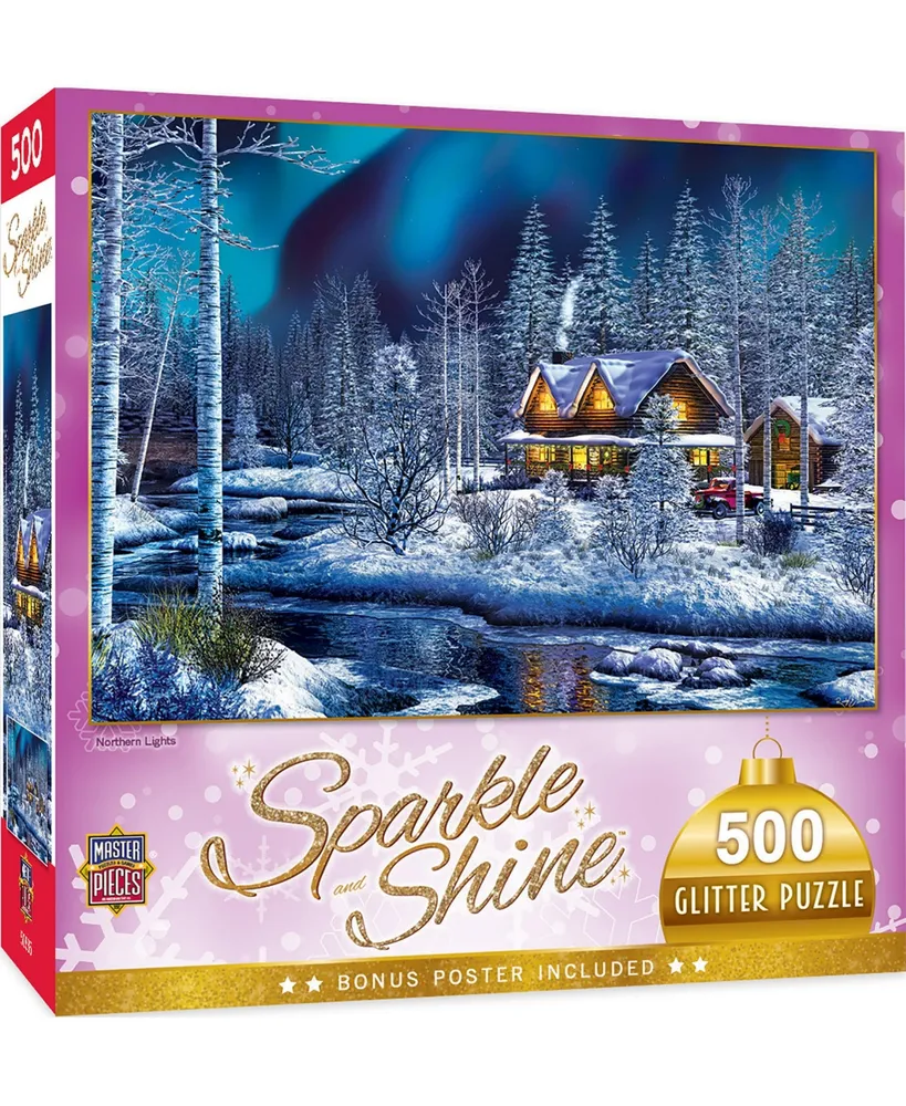 MasterPieces Sparkle & Shine - Northern Lights 500 Piece Glitter Puzzle