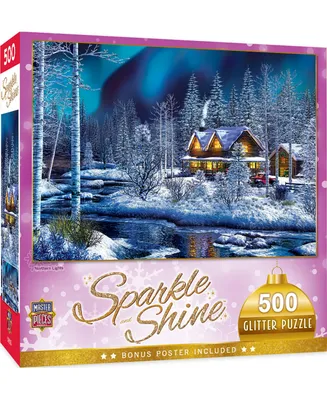MasterPieces Sparkle & Shine - Northern Lights 500 Piece Glitter Puzzle