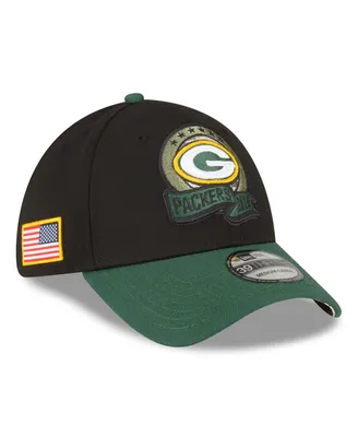 Men's New Era Black Green Bay Packers 2022 Salute To Service 39THIRTY Flex Hat